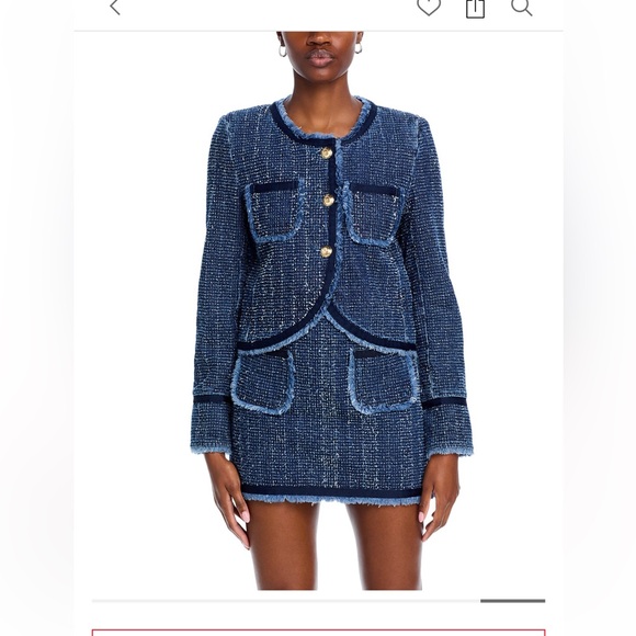 cinq a sept Jackets & Blazers - Women's Blue denim Tweed Jacket by Cinq a sept.  Size 12. Excellent condition